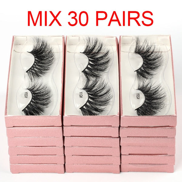 Lashes Mink 25mm 10/20/100 PCS Wholesale False Eyelashes 25mm Dramatic Eyelash Packaging 3d Mink Lashes Bulk Natural Faux Cils | Vimost Shop.