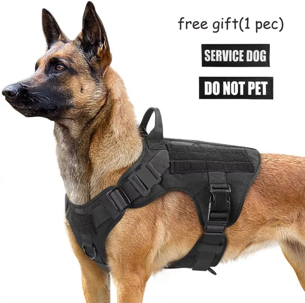 Tactical Dog Harness And Leash Set Metal Buckle Big Dog Vest German Shepherd Durable Pet Harness For Small Large Dogs Training | Vimost Shop.