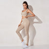 Women&#39;s sportswear High Waist Sports Bra+ Legging Gym Clothing Seamless Fitness Yoga Suit Stretchy Workout Set Padded Sport