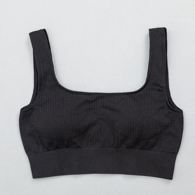 Women's sportswear High Waist Sports Bra+ Legging Gym Clothing Seamless Fitness Yoga Suit Stretchy Workout Set Padded Sport