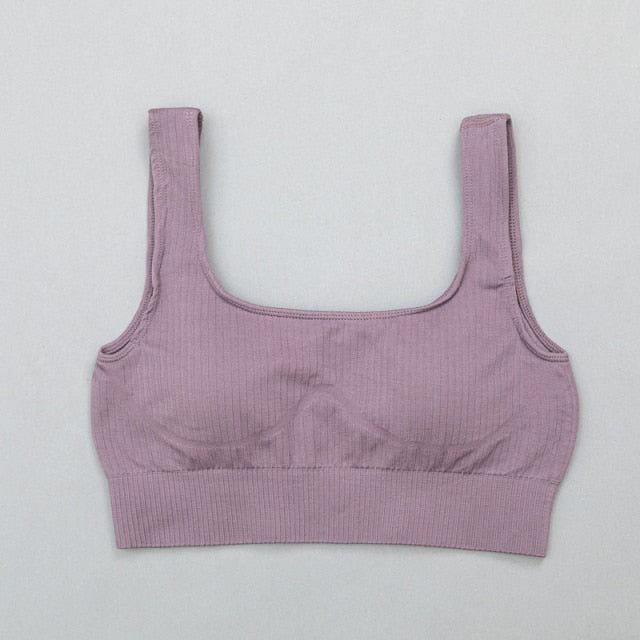 Women's sportswear High Waist Sports Bra+ Legging Gym Clothing Seamless Fitness Yoga Suit Stretchy Workout Set Padded Sport