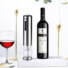 Rechargeable Electric Wine Opener Automatic Corkscrew Portable Household Tool With Foil Cutter & USB Charging Cable | Vimost Shop.