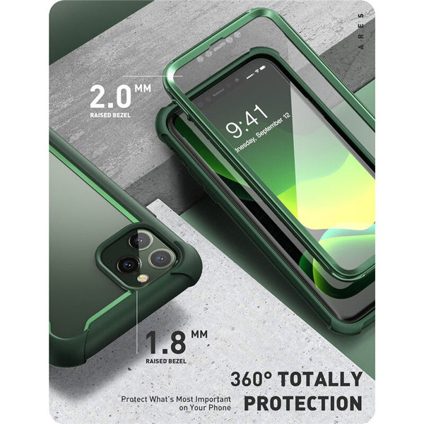 For iPhone 11 Pro Case 5.8 inch (2019 Release) Ares Full-Body Rugged Clear Bumper Cover with Built-in Screen Protector | Vimost Shop.