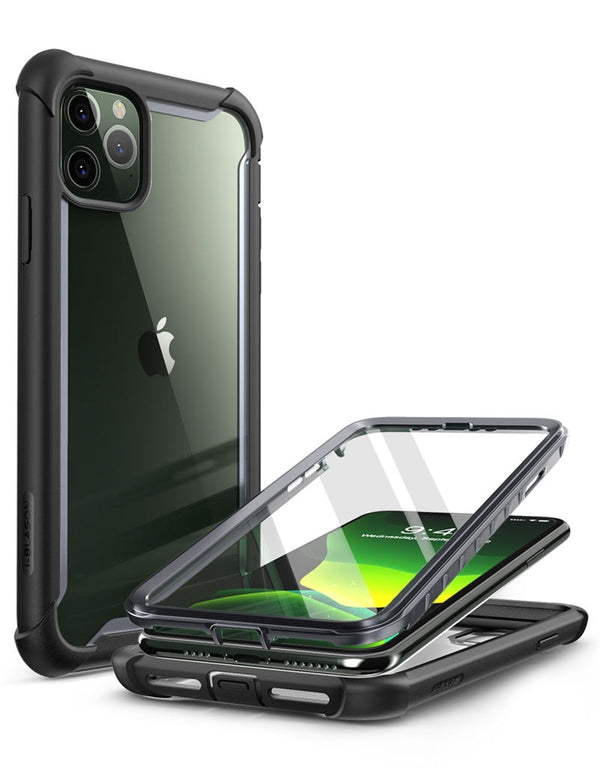 For iPhone 11 Pro Case 5.8 inch (2019 Release) Ares Full-Body Rugged Clear Bumper Cover with Built-in Screen Protector | Vimost Shop.