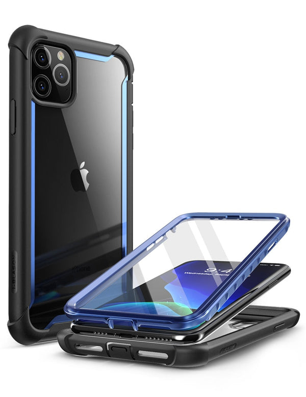 For iPhone 11 Pro Case 5.8 inch (2019 Release) Ares Full-Body Rugged Clear Bumper Cover with Built-in Screen Protector | Vimost Shop.