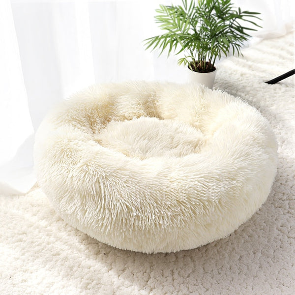 Super Soft Cat Bed House Warm Winter Cat Puppy Sleeping Beds Nest Long Plush Kitten Round Sofa Small Dogs Cat Kennel Anti Slip