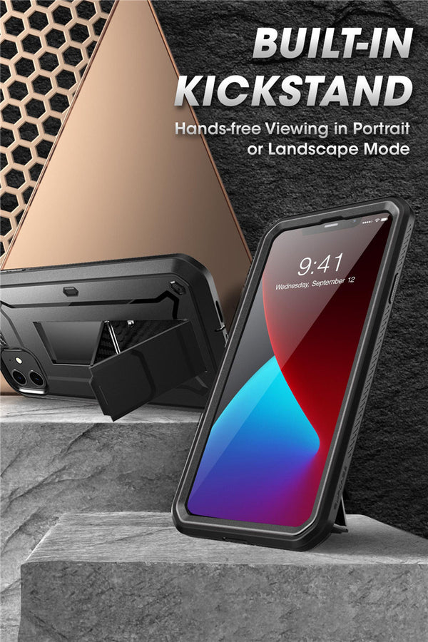 iPhone 12 Mini Case 5.4 inch (2020) UB Pro Full-Body Rugged Holster Cover with Built-in Screen Protector & Kickstand | Vimost Shop.