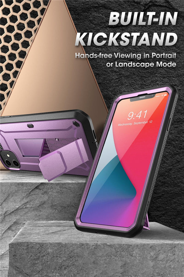 iPhone 12 Mini Case 5.4 inch (2020) UB Pro Full-Body Rugged Holster Cover with Built-in Screen Protector & Kickstand | Vimost Shop.