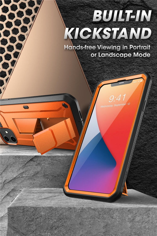 iPhone 12 Mini Case 5.4 inch (2020) UB Pro Full-Body Rugged Holster Cover with Built-in Screen Protector & Kickstand | Vimost Shop.