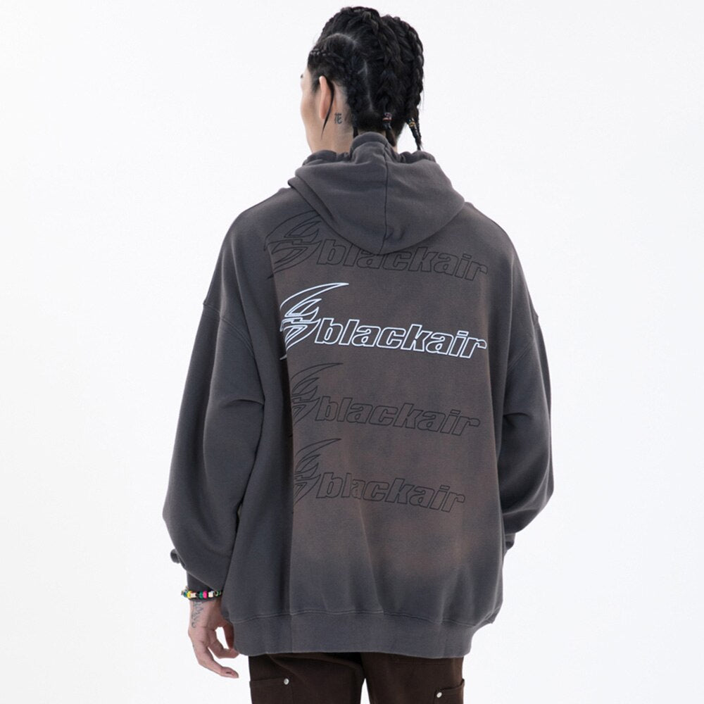 Men Funny Bear Letter Print Hoodie Sweatshirt Men Casual Cozy Oversized Pullover High Street Harajuku Couple Streetwear