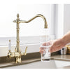Kitchen Purify Faucets Gold Mixer Tap Cold and hot 360 Rotation with Water Purification Features Kitchen Crane
