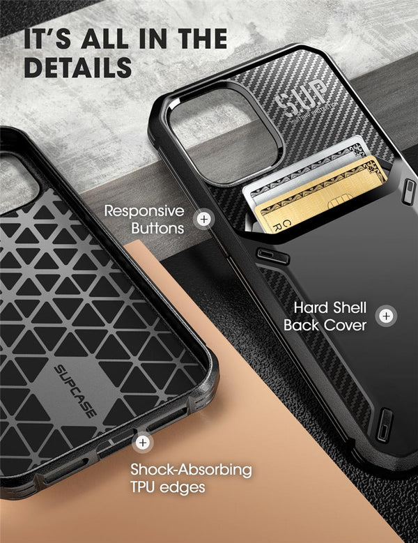 iPhone 12 Mini Case 5.4 inch (2020 Release) UB Vault Slim Protective Wallet Cover with Built-in card holder | Vimost Shop.