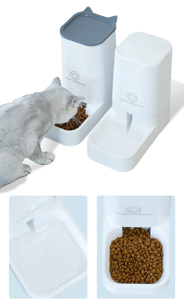 &2 Pieces/set Cat Feeding Bowls for Dog Automatic Feeders Dog Water Dispenser Fountain Bottle For Cat Bowl Feeding And Drinking | Vimost Shop.