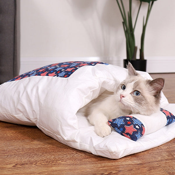 Willstar Removable Dog Cat Bed Sleeping Bag Sofa Mat Winter Warm Small Cats House Beds Kitten Puppy Nest Cushion Pet Product | Vimost Shop.