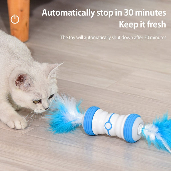 Interactive Cat Feather Toys Indoor Automatic Irregular Moving LED Lights USB Rechargeable Kitten Cats Pet Supply | Vimost Shop.