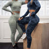 Yoga-Sets Suits Sport Outfits Active Tracksuits Fitness Long Sleeves Crop Tops + High Waist Tummy Control Leggings Sportswear | Vimost Shop.