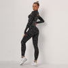 Yoga-Sets Suits Sport Outfits Active Tracksuits Fitness Long Sleeves Crop Tops + High Waist Tummy Control Leggings Sportswear | Vimost Shop.