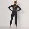 Yoga-Sets Suits Sport Outfits Active Tracksuits Fitness Long Sleeves Crop Tops + High Waist Tummy Control Leggings Sportswear | Vimost Shop.