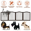 Solid Construction Foldable Portable Design Dog Fences 24" 4-Panel Wooden Folding Free Standing Gate Pet Gate PS7333 | Vimost Shop.