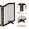 Solid Construction Foldable Portable Design Dog Fences 24" 4-Panel Wooden Folding Free Standing Gate Pet Gate PS7333 | Vimost Shop.