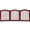 3 Panels Folding Freestanding Stylish Sturdy Smooth Wood Pet Dog Safety Gate Fold Free-standing 360 Degrees Rotate PS7085 | Vimost Shop.