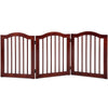 3 Panels Folding Freestanding Stylish Sturdy Smooth Wood Pet Dog Safety Gate Fold Free-standing 360 Degrees Rotate PS7085 | Vimost Shop.