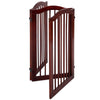 3 Panels Folding Freestanding Stylish Sturdy Smooth Wood Pet Dog Safety Gate Fold Free-standing 360 Degrees Rotate PS7085 | Vimost Shop.