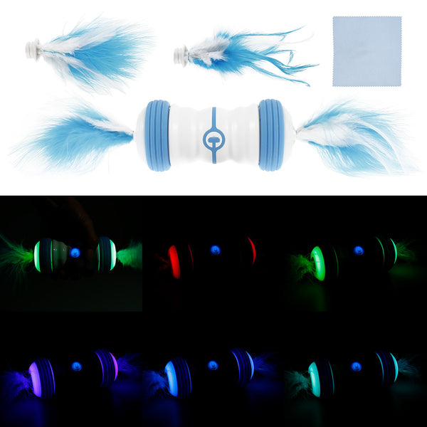 Interactive Cat Feather Toys Indoor Automatic Irregular Moving LED Lights USB Rechargeable Kitten Cats Pet Supply | Vimost Shop.