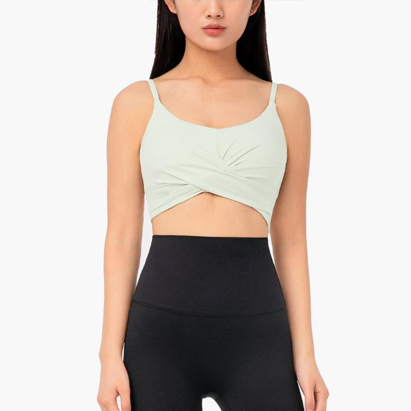Olid New Style Women Yoga Bras Sexy Design Running Tops Knotted Girls Gym Wear Stretchy Padded Tops Athletic Vest Bra | Vimost Shop.