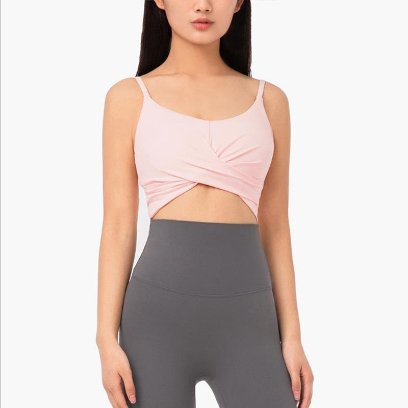 Olid New Style Women Yoga Bras Sexy Design Running Tops Knotted Girls Gym Wear Stretchy Padded Tops Athletic Vest Bra | Vimost Shop.