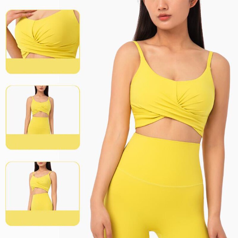 Olid New Style Women Yoga Bras Sexy Design Running Tops Knotted Girls Gym Wear Stretchy Padded Tops Athletic Vest Bra | Vimost Shop.