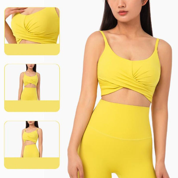 Olid New Style Women Yoga Bras Sexy Design Running Tops Knotted Girls Gym Wear Stretchy Padded Tops Athletic Vest Bra | Vimost Shop.