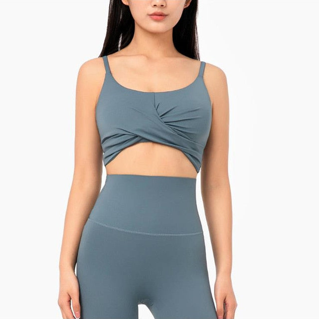 Olid New Style Women Yoga Bras Sexy Design Running Tops Knotted Girls Gym Wear Stretchy Padded Tops Athletic Vest Bra | Vimost Shop.