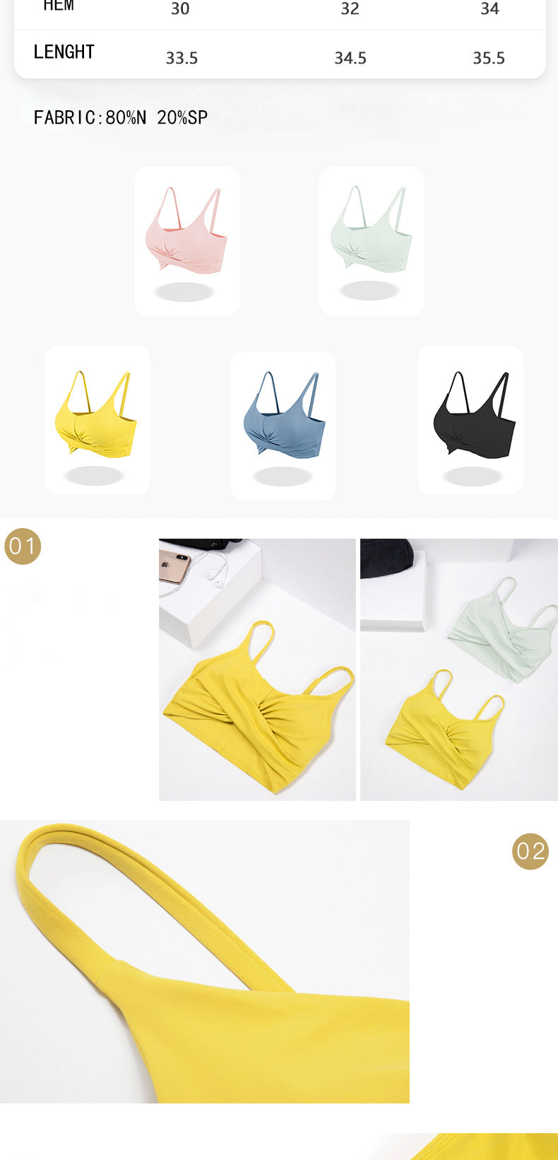 Olid New Style Women Yoga Bras Sexy Design Running Tops Knotted Girls Gym Wear Stretchy Padded Tops Athletic Vest Bra | Vimost Shop.