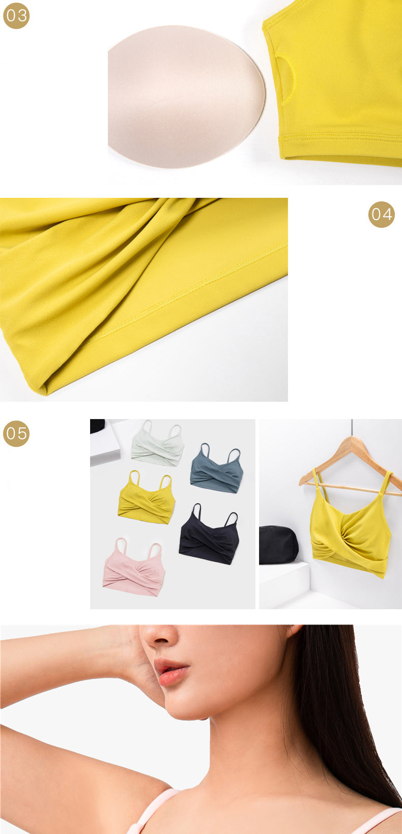 Olid New Style Women Yoga Bras Sexy Design Running Tops Knotted Girls Gym Wear Stretchy Padded Tops Athletic Vest Bra | Vimost Shop.