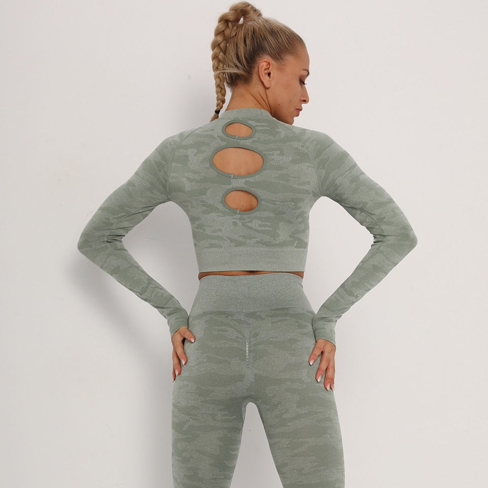 Yoga Tops Workout Clothes Long Sleeve Fitness Crop Top Gym Sportswear Seamless Running Shirts Sport T-shirt Athletic Cropped | Vimost Shop.