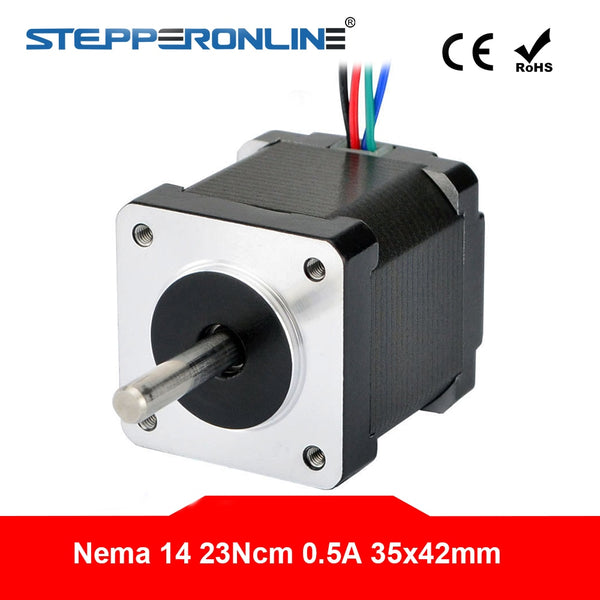 Nema 14 Stepper Motor 42mm 23Ncm(32.6oz.in) 0.5A 4-lead Nema14 Step Motor for DIY CNC 3D Printer Motor | Vimost Shop.