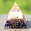 Natural Lapis Lazuli Orgonite Pyramid Withrock Crystal Quartz Amethyst Pyramid Powerful Reiki Energy Orgone Collection | Vimost Shop.