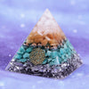 Orgonite Pyramid Energy Converter Natural Amazonite Healing Helping Chakra Resin Decorative Craft Jewelry Wicca | Vimost Shop.