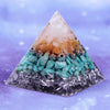 Orgonite Pyramid Energy Converter Natural Amazonite Healing Helping Chakra Resin Decorative Craft Jewelry Wicca | Vimost Shop.