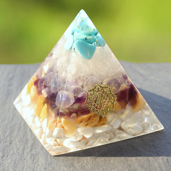 Orgone Energy Generator Pyramid Healing Crystal Stone Meditation Reiki Chakra Balancing Positive Energy Decoration | Vimost Shop.