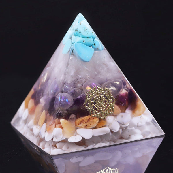 Orgone Energy Generator Pyramid Healing Crystal Stone Meditation Reiki Chakra Balancing Positive Energy Decoration | Vimost Shop.