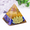 Lotus Meditation Orgonite Pyramid Energy Stone Lapis Lazuli Healing Pyramid Craft Orgone Ornaments | Vimost Shop.