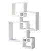 Set of 4 Intersecting Decorative Shelf Wall Mount Home Storage Rack Ledge Bookshelf Solid MDF Panel White/Brown/Black[US-Stock] | Vimost Shop.