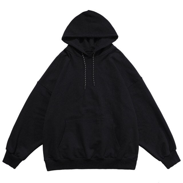 Hoodie Men Hit Color Letter Patch Hooded Sweatshirt Pullover Spring Harajuku College Style Simple All-match Streetwear