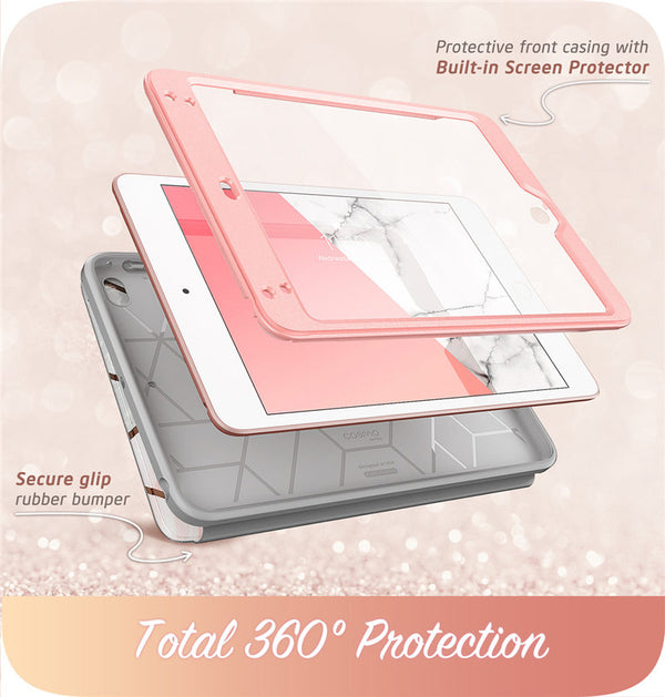 For ipad Mini 4 5 Case Cosmo Full-Body Trifold Stand Protective Cover with Auto Sleep/Wake & Built-in Screen Protector | Vimost Shop.