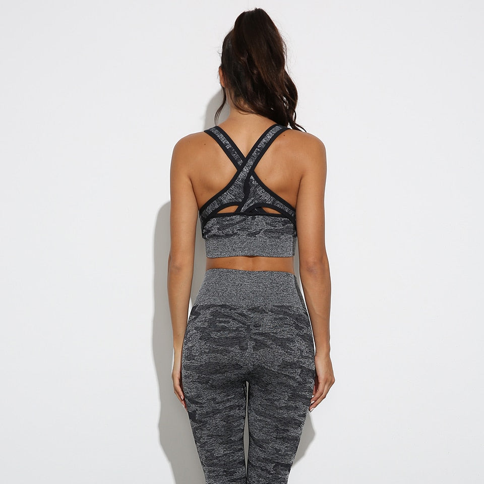 Yoga Bra Crop Tops Gym Seamless Sports Bras Fitness Padded Brassiere Workout Tank Top Running Short Vest Athletic Underwear | Vimost Shop.