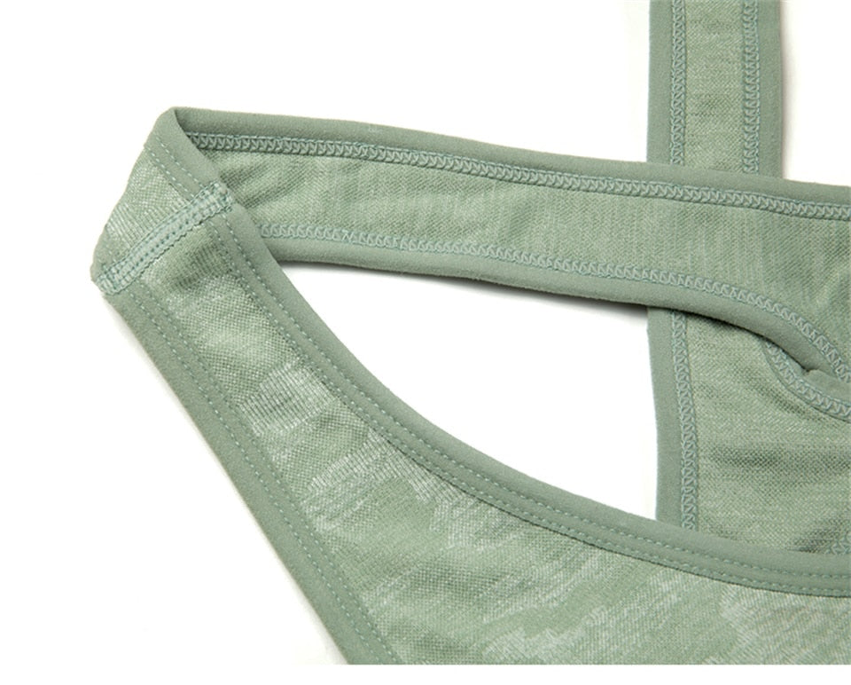 Yoga Bra Crop Tops Gym Seamless Sports Bras Fitness Padded Brassiere Workout Tank Top Running Short Vest Athletic Underwear | Vimost Shop.