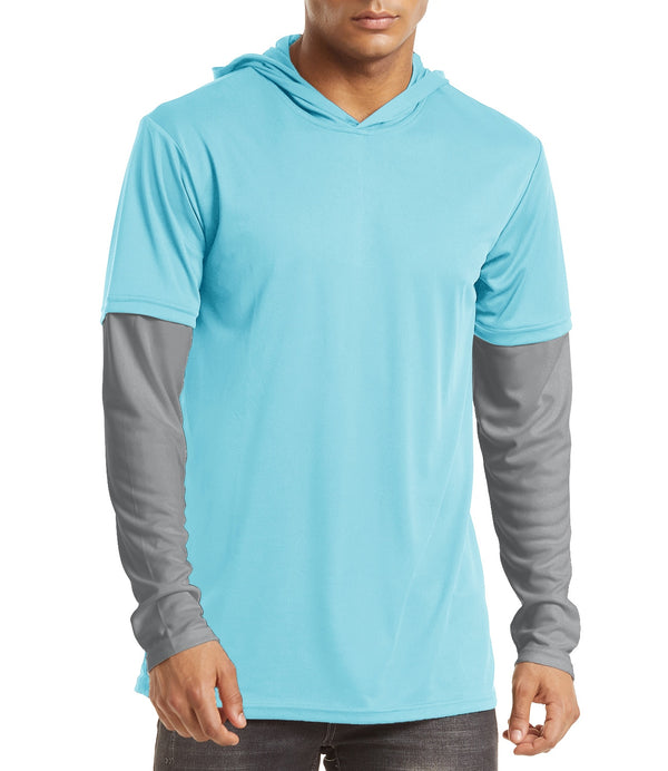 Men's Summer UPF Sun Protection T-shirts Long Sleeve Quick Dry Performance Work T-shirts Hike Fish Rashguard T-Shirts | Vimost Shop.