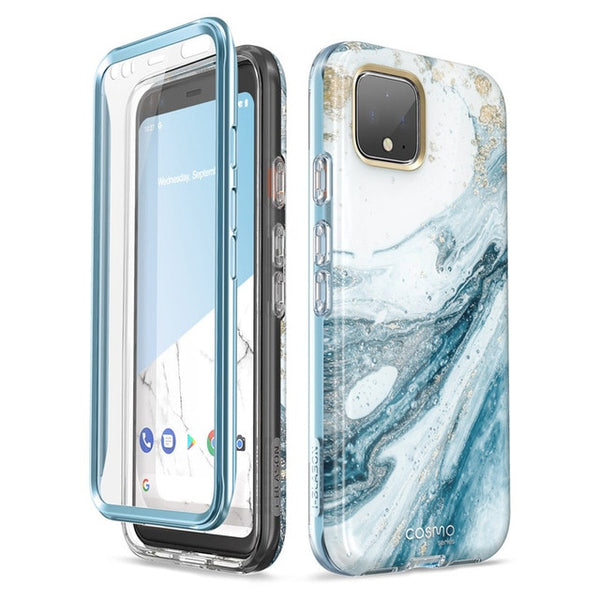 For Google Pixel 4 XL Case 6.3 inch (2019) Cosmo Full-Body Glitter Marble Bumper Case with Built-in Screen Protector | Vimost Shop.